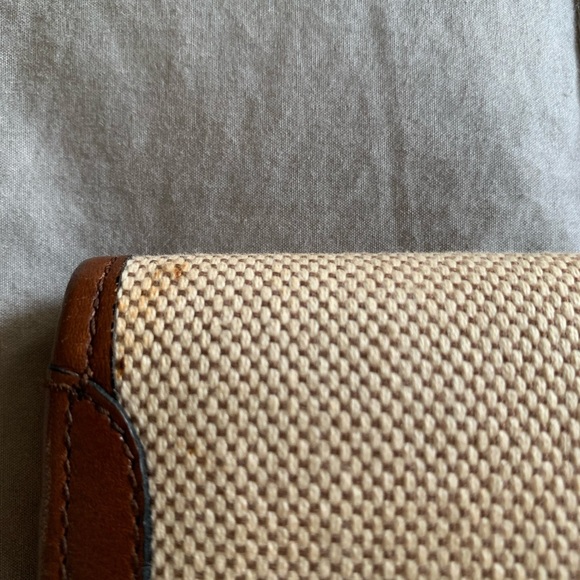 Leather and Canvas Clutch - Picture 2 of 10